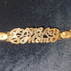 10K I love you Mom XOXO bracelet